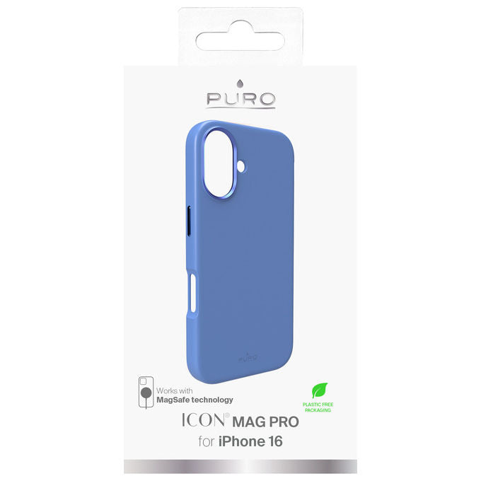 PURO Icon Mag Pro Cover per iPhone 16 Pro Blu