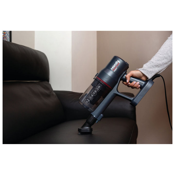 Ariete 2358 Handy Force One RBT Scopa Elettrica 2 in 1 con Filo Aspirabriciole Ciclonica 600W Filtro HEPA 0,5L colore Rosso