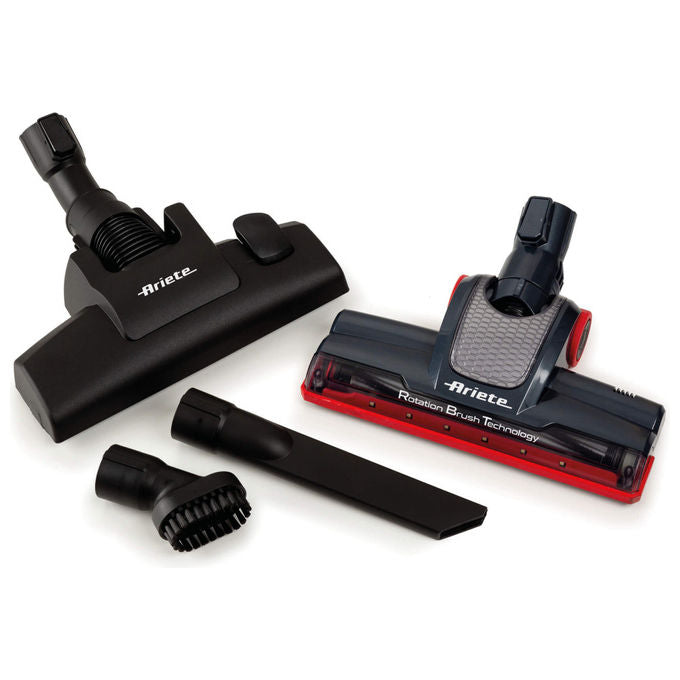 Ariete 2358 Handy Force One RBT Scopa Elettrica 2 in 1 con Filo Aspirabriciole Ciclonica 600W Filtro HEPA 0,5L colore Rosso