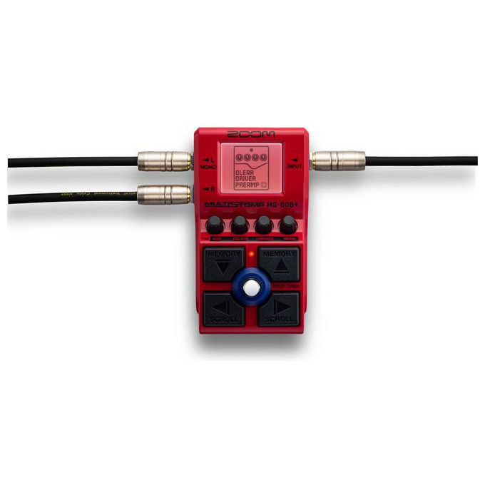 Zoom MS-60B+ Pedale Despressione Rosso Chitarra