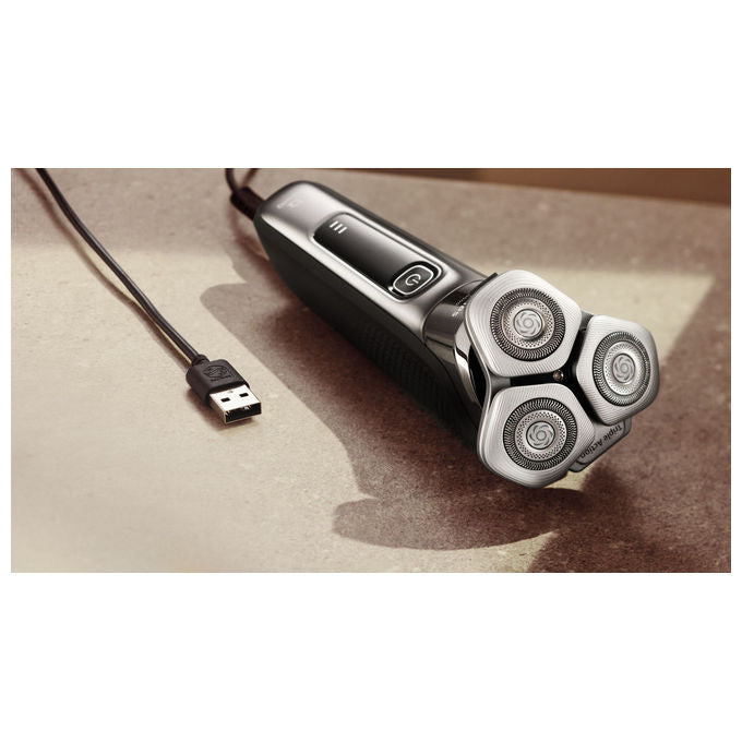 Philips X9002-10 i9000 Rasoio elettrico rotante Wet and Dry SkinIQ 3 testine autonomia 50 min colore Grigio