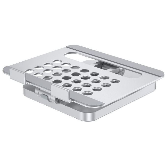 Techly ICA-TBL DOCK81 Hub Docking Station USB-C 8 in 1 Supporto Tablet 360° HDMI 4K 60Hz PD 100W colore Argento