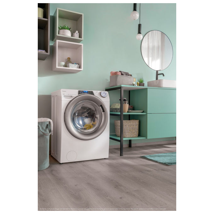 Candy RP486BWMR91S Rapidó PRO Lavatrice Frontale 8 Kg 1400 rpm Classe A Inverter Wi-Fi Vapore (85x60x54 cm) colore Bianco