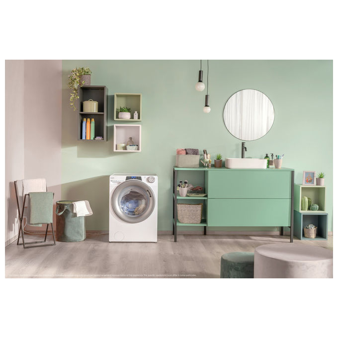 Candy RP486BWMR91S Rapidó PRO Lavatrice Frontale 8 Kg 1400 rpm Classe A Inverter Wi-Fi Vapore (85x60x54 cm) colore Bianco
