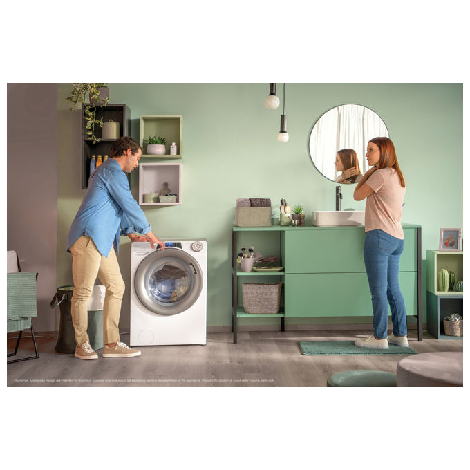Candy RP486BWMR91S Rapidó PRO Lavatrice Frontale 8 Kg 1400 rpm Classe A Inverter Wi-Fi Vapore (85x60x54 cm) colore Bianco