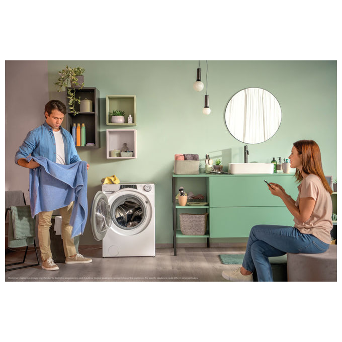 Candy RP486BWMR91S Rapidó PRO Lavatrice Frontale 8 Kg 1400 rpm Classe A Inverter Wi-Fi Vapore (85x60x54 cm) colore Bianco