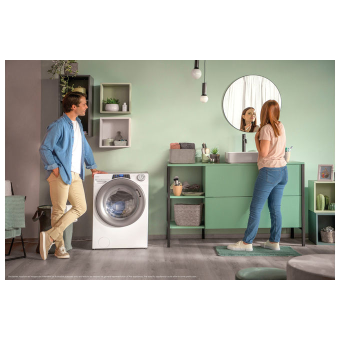 Candy RP486BWMR91S Rapidó PRO Lavatrice Frontale 8 Kg 1400 rpm Classe A Inverter Wi-Fi Vapore (85x60x54 cm) colore Bianco