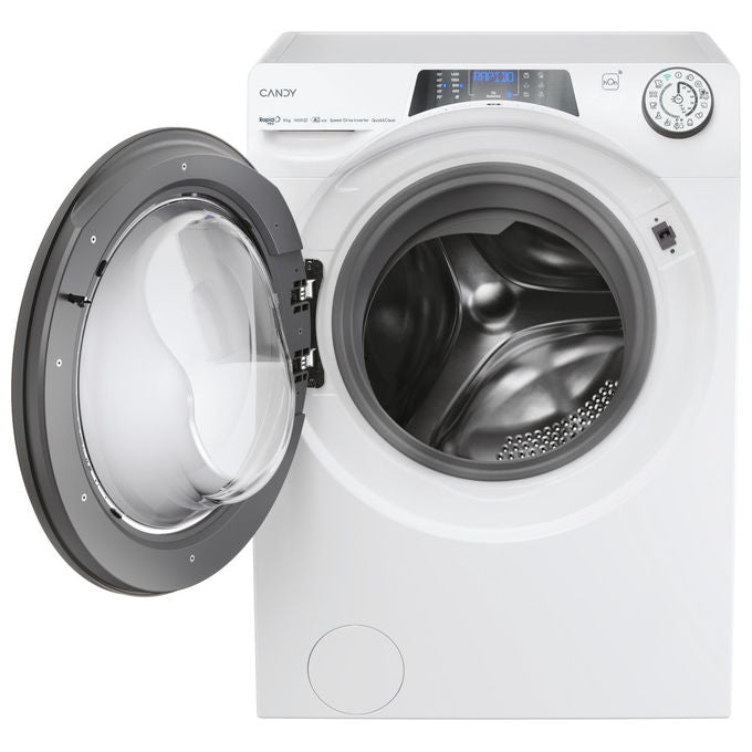 Candy RP486BWMR91S Rapidó PRO Lavatrice Frontale 8 Kg 1400 rpm Classe A Inverter Wi-Fi Vapore (85x60x54 cm) colore Bianco