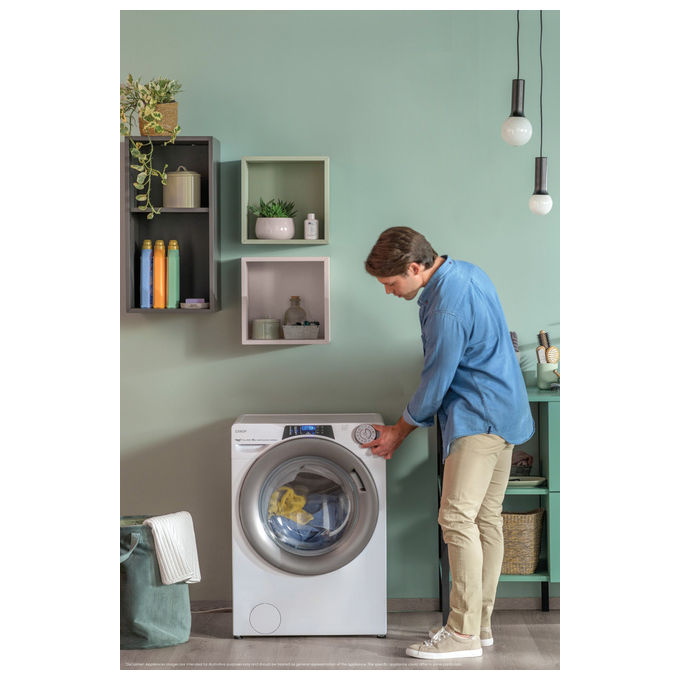 Candy RP486BWMR91S Rapidó PRO Lavatrice Frontale 8 Kg 1400 rpm Classe A Inverter Wi-Fi Vapore (85x60x54 cm) colore Bianco