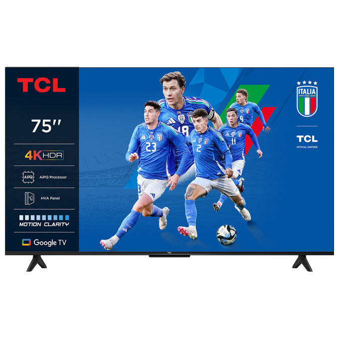 TCL 75P69K Serie P69K Smart TV 4K Ultra HD 75'' LED Google TV Dolby Audio HDR10+ colore Nero