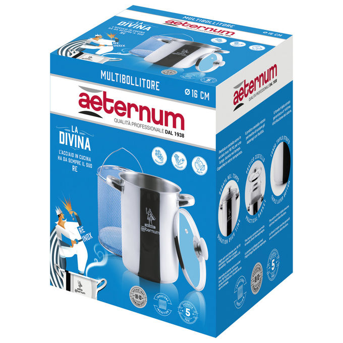 Aeternum Multibollitore 16 cm Acciaio Inox Ceramica