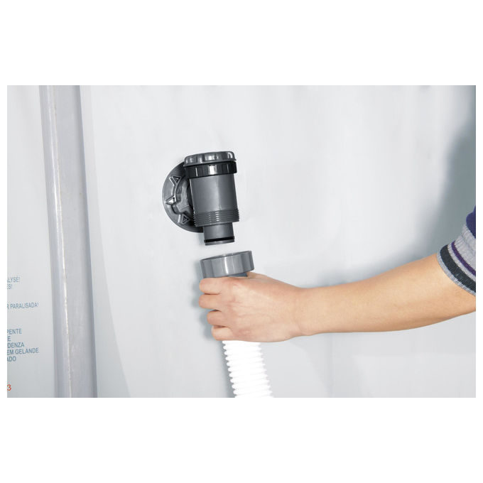 Bestway Tubo per Filtro Bianco 3,8 cm 3 m