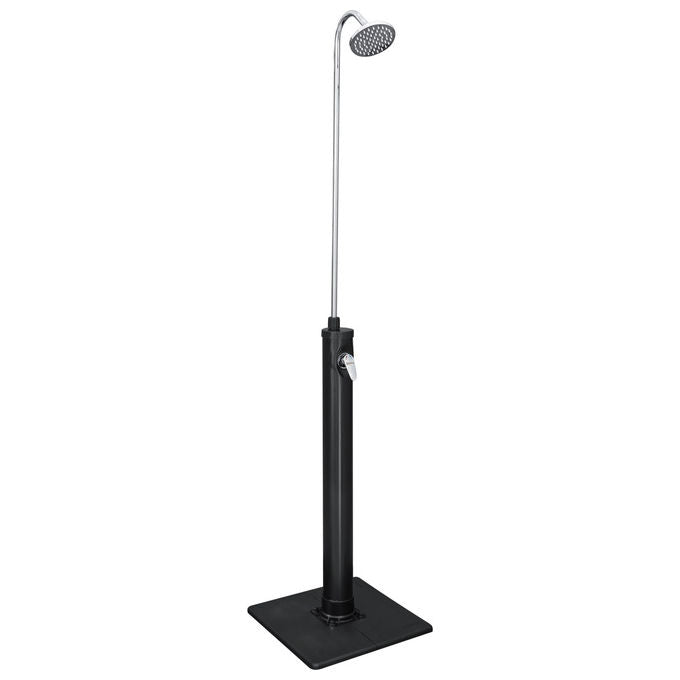 Bestway 58694 SolarFlow Doccia Solare da Giardino 8 L 218 cm base 50x50 cm colore Nero Acciaio Inox