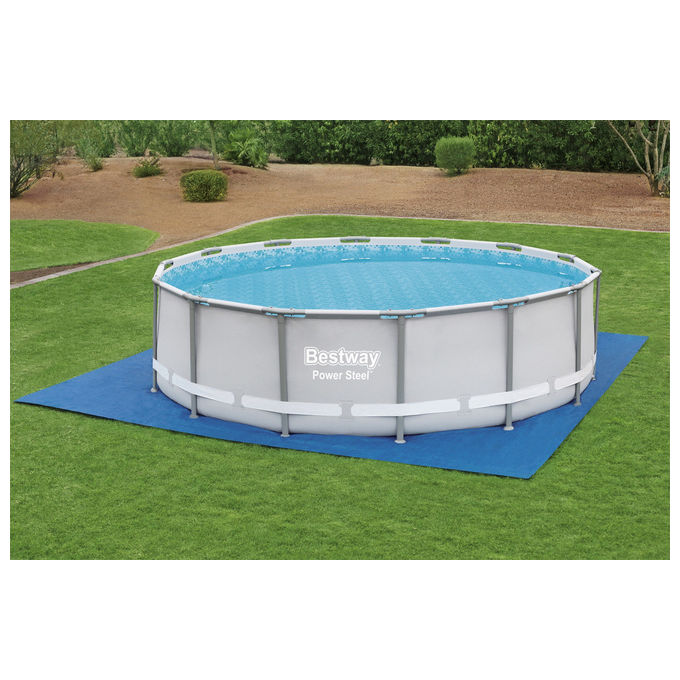 Bestway Telo per Pavimento Blu per Piscina Gonfiabile