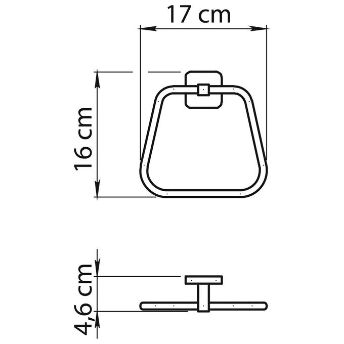 Gedy Portasalviette ad Anello Tonga Bianco Matt