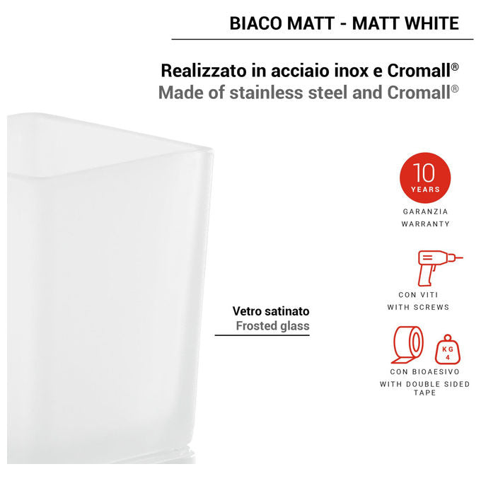 Gedy Portaspazzolini Tonga Bianco Matt