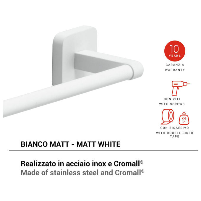 Gedy Portasalviette Tonga Bianco Matt 45 cm