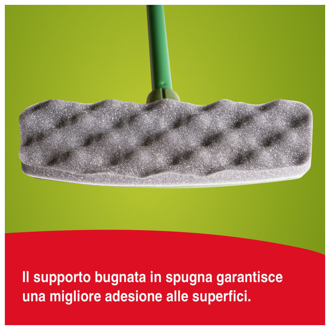 Tonkita 4TK027 We Like Green Kit Catturapolvere Scopa con 10 Panni Elettrostatici Manico Componibile in Metallo Riciclato
