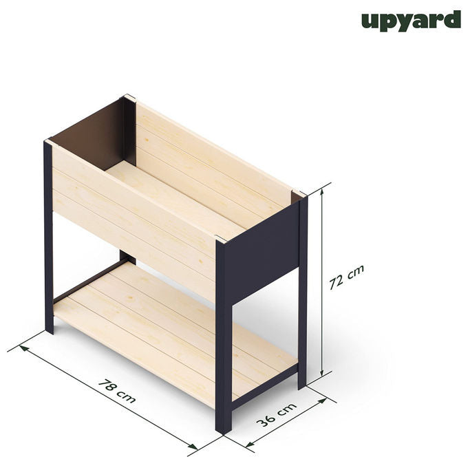 Upyard MODERNBOX HIGH 780X360 ModernBox High Fioriera Rialzata in Legno 78x36x72 cm 55 L colore Natural