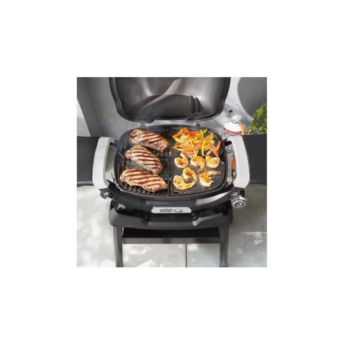 Weber 3400863 Piastra in Ghisa Smaltata per Barbecue Q1000N Q1100N Q1200N colore Nero