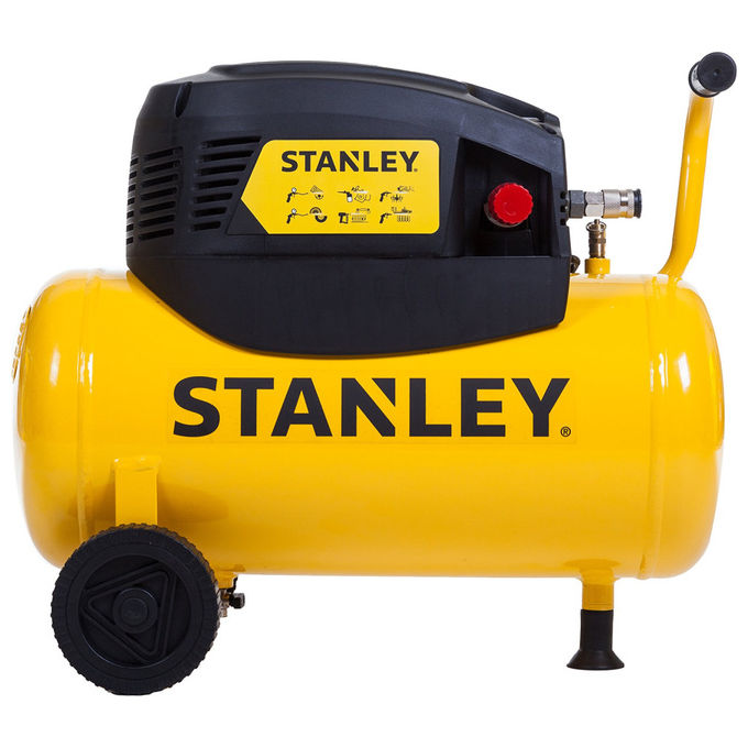 Stanley D200-8-24 Compressore Portatile Oilless 24 Lt 8 bar 1100 W 1,5 Hp Trasmissione Diretta Coassiale