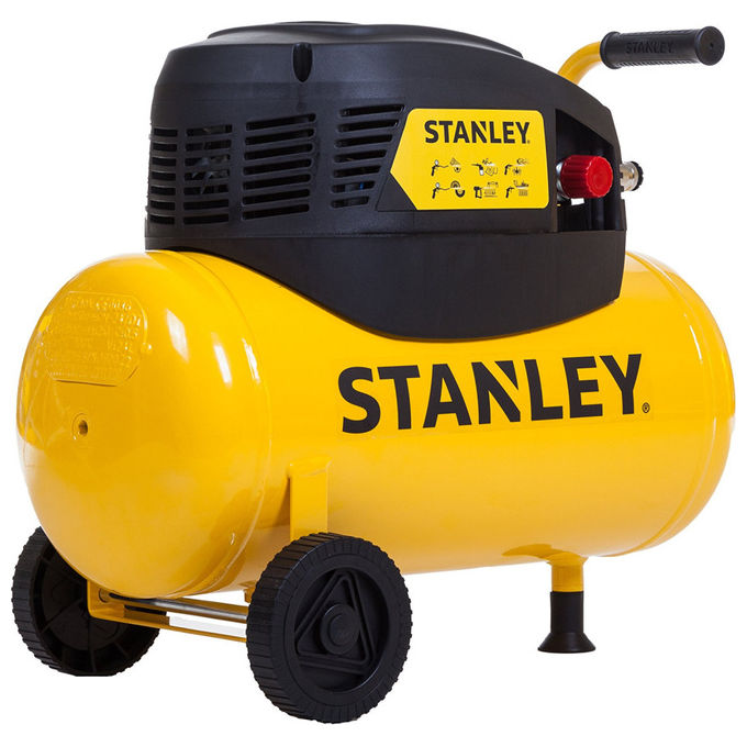 Stanley D200-8-24 Compressore Portatile Oilless 24 Lt 8 bar 1100 W 1,5 Hp Trasmissione Diretta Coassiale