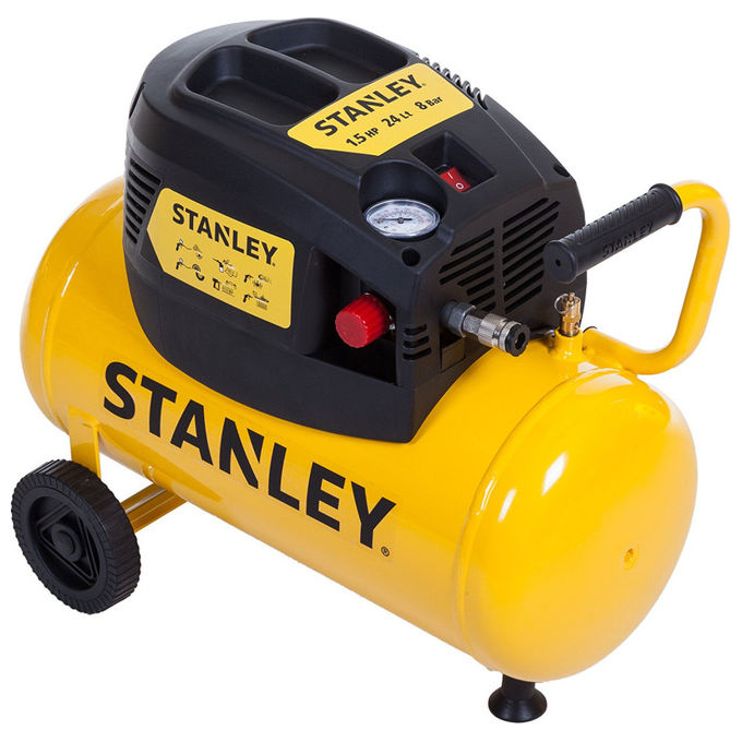Stanley D200-8-24 Compressore Portatile Oilless 24 Lt 8 bar 1100 W 1,5 Hp Trasmissione Diretta Coassiale