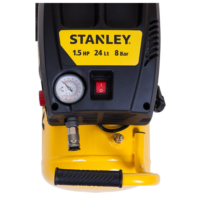 Stanley D200-8-24 Compressore Portatile Oilless 24 Lt 8 bar 1100 W 1,5 Hp Trasmissione Diretta Coassiale