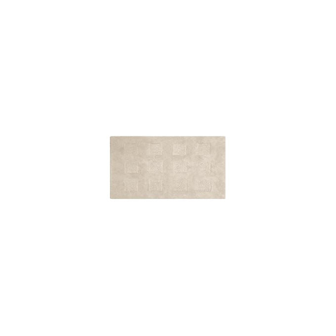 CAPRI Tappeto Bagno Quarzo Bianco Beige 110x60 cm