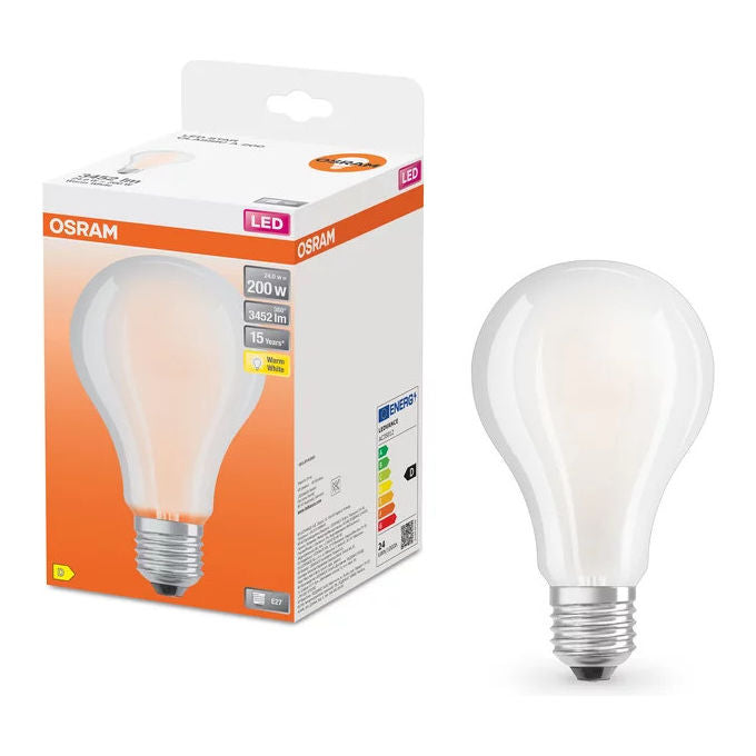 Osram LED STAR CLASSIC A Lampadina LED E27 24W 3452lm 2700K Classe D colore Bianco Caldo