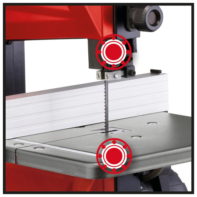 Einhell TC-SB 200-1 Sega a nastro 250W altezza taglio 80cm tavolo inclinabile 45° cambio lama senza attrezzi colore Grigio Rosso