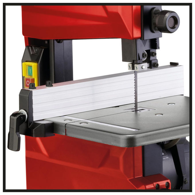Einhell TC-SB 200-1 Sega a nastro 250W altezza taglio 80cm tavolo inclinabile 45° cambio lama senza attrezzi colore Grigio Rosso