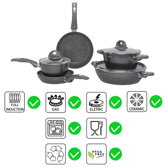 Petragres Ecosolution Batteria da Cucina 8 Pezzi