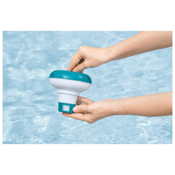 Bestway Erogatore di Cloro Blu e Bianco 124 mm