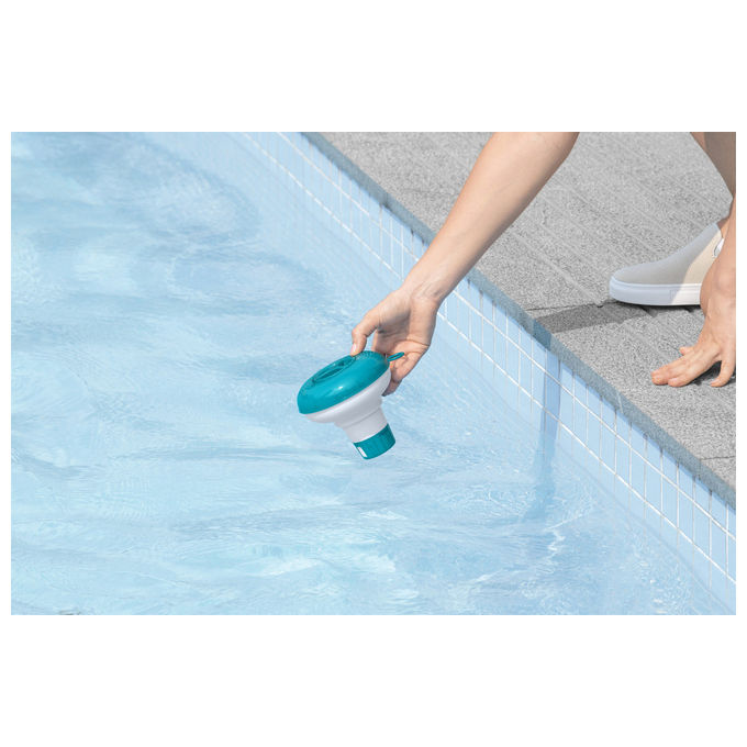 Bestway Erogatore di Cloro Blu e Bianco 124 mm