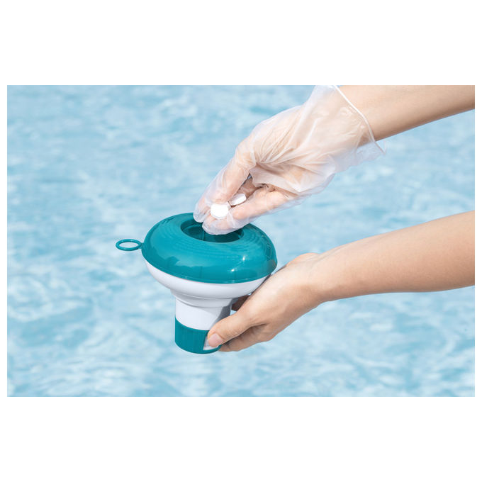 Bestway Erogatore di Cloro Blu e Bianco 124 mm
