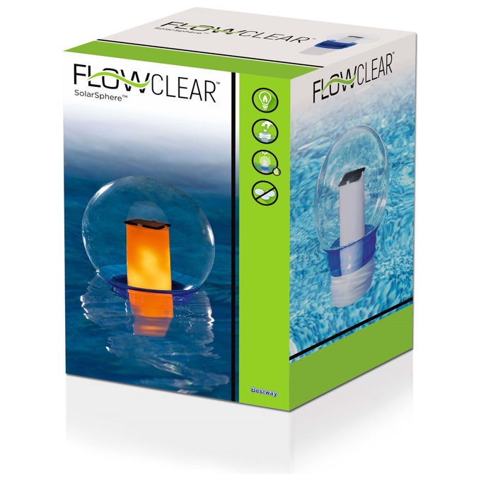 Bestway 58699 SolarSphere Erogatore di Cloro LED Solare 6 Pastiglie max 7,6 cm