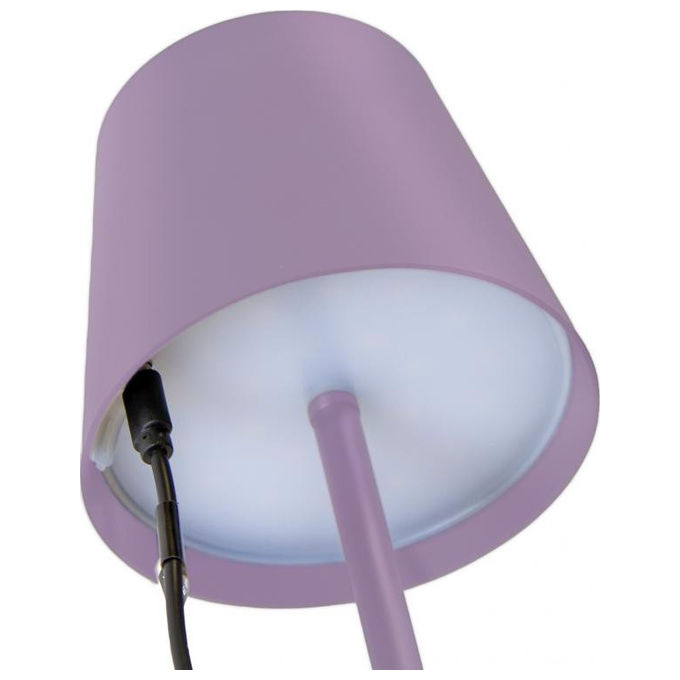 New Majestic 120451 LP Agata Nuances Lampada da Tavolo LED Touch 2W 200lm Batteria USB-C colore Lilla'