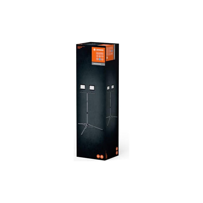 Ledvance 4058075831414 Worklight Value Faro da Lavoro LED Treppiede 2x30W 6000lm 6500K IP54 colore Grigio