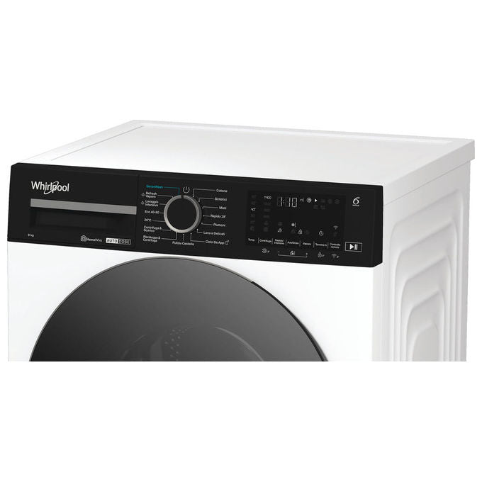 Whirlpool WPM 911W ADS IT Lavatrice Carica Frontale 9 Kg Vapore WiFi Bianco