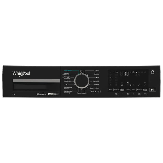 Whirlpool WPM 911W ADS IT Lavatrice Carica Frontale 9 Kg Vapore WiFi Bianco