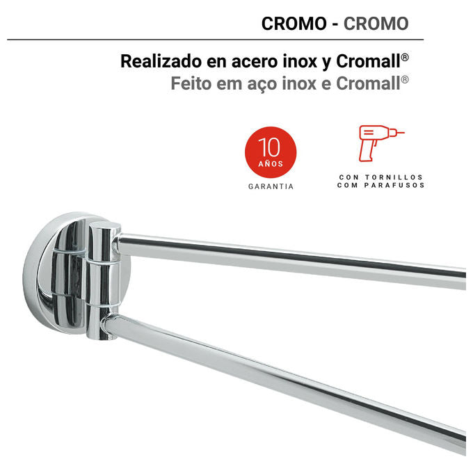 GEDY Portasciugamani Doppio Snodato Felce Plus Cromo