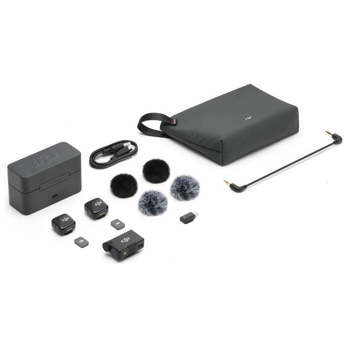 DJI CP.RN.00000433.01 Mic Mini Sistema Audio Wireless Omnidirezionale 2 TX 1 RX Bluetooth 400 m Custodia di Ricarica