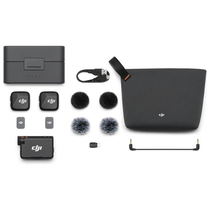 DJI CP.RN.00000433.01 Mic Mini Sistema Audio Wireless Omnidirezionale 2 TX 1 RX Bluetooth 400 m Custodia di Ricarica