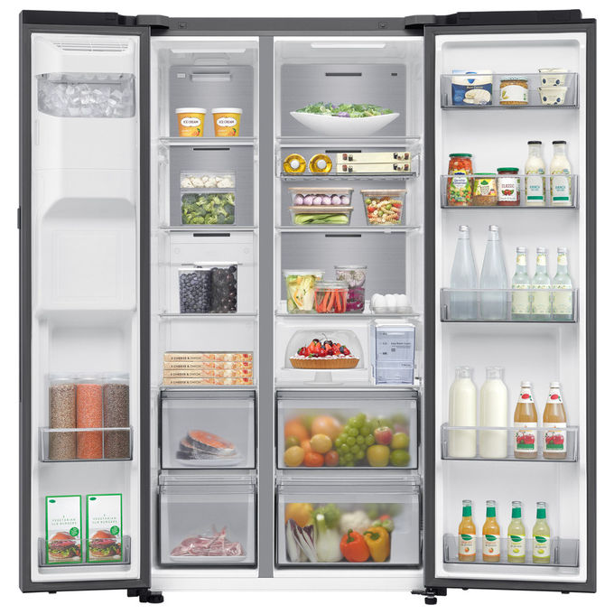 Samsung RS90F65EDTEF AI Home Frigorifero Side by Side 640 L 178 cm Classe D 36 dB No Frost+ Dispenser Acqua Ghiaccio Wi-Fi colore Acciaio Inox