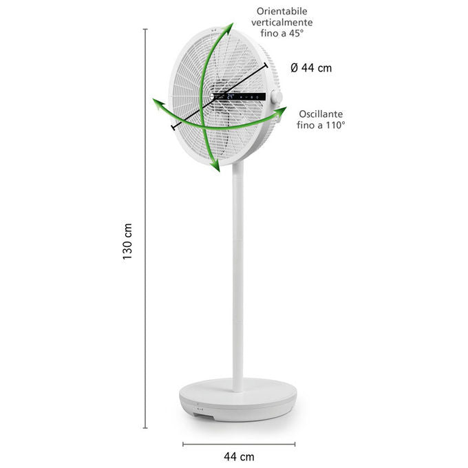 Macom Ventilatore Salvaspazio SMONTY Bianco 44 cm