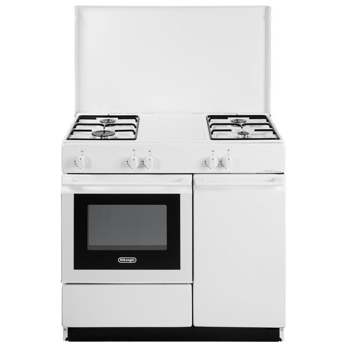 De'Longhi SGGW854NEDM Cucina a Gas 4 Fuochi Forno Gas con Grill Elettrico 42L Classe A (85x86x50 cm) colore Bianco