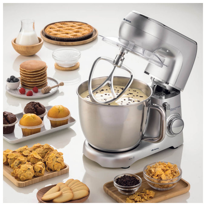 Ariete 1583 Gourmet Essence Impastatrice Planetaria 1300W Ciotola 5,2L 10 Velocita' Funzione Pulse colore Acciaio inox