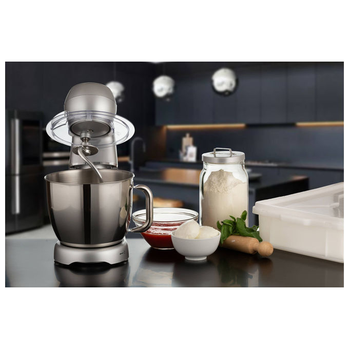 Ariete 1583 Gourmet Essence Impastatrice Planetaria 1300W Ciotola 5,2L 10 Velocita' Funzione Pulse colore Acciaio inox