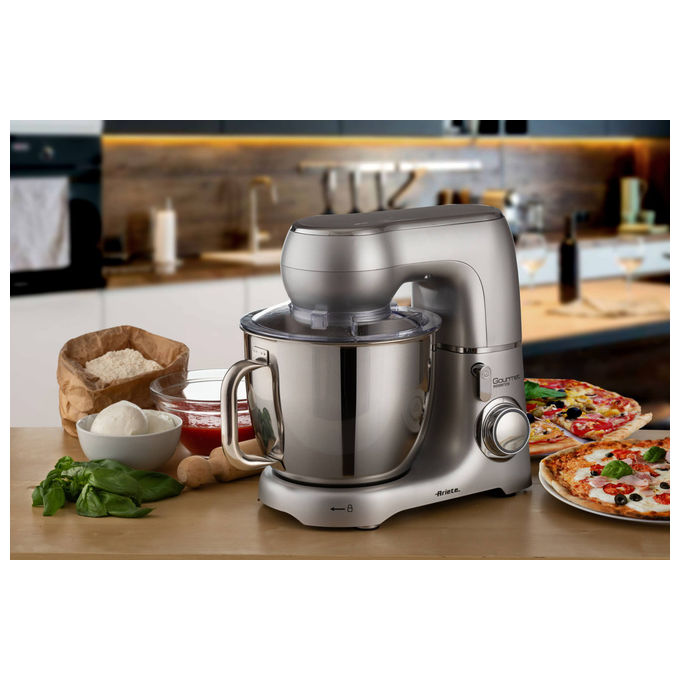 Ariete 1583 Gourmet Essence Impastatrice Planetaria 1300W Ciotola 5,2L 10 Velocita' Funzione Pulse colore Acciaio inox